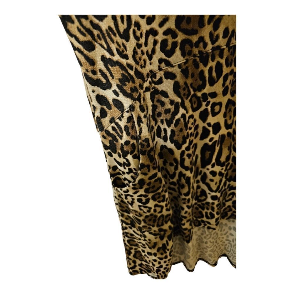 CHICO'S Leopard High Low Tunic Top - Size 2 - Picture 4 of 7